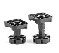 woplus Set di 4 piedini regolabili in altezza 85 - 125 mm | Set di piedini da cucina estremamente resistenti fino a 1800 kg (450 kg/piedi) | robusti piedini per mobili per armadio da cucina e officina