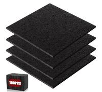 WOPPLXY 100 tappetini di protezione per costruzioni, 90 x 90 mm, spessore 3 mm, in gomma per piastrelle di terrazze, magazzini, balconi