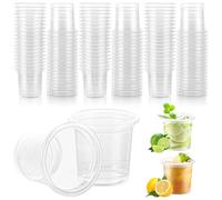 WOPPLXY 1000 bicchieri in plastica trasparente, riutilizzabili, 20 ml/2 cl, per matrimoni, feste, riunioni, feste di Natale e negozio