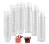 WOPPLXY 500 bicchieri da liquore in plastica, 40 ml/4 cl, trasparenti, riutilizzabili, in plastica, per feste, riunioni, matrimoni, feste di Natale e negozio