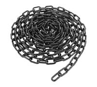 WOPPLXY Catena nera, 6 m, 6 mm, catena di sicurezza per appendere recinzioni, catene a dondolo, catene sospese, catena per lampada, porte da garage