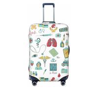 WOPQS Abstraction Biology Chemistry4 - Copertura elastica per bagagli, per valigie da 45-81 cm, Nero , S