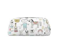 WOPQS Animal Rabbit Fox Dee Pencil Bag Box Organizer Astuccio Astuccio Estetica Fornitura Multifunzionale Penna Caso, Oro, Taglia unica, Organizer per borse