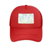 WOPQS Berretto da baseball verde con alghe marine blu marino adulto cappello da baseball camionista baseball golf sport all'aperto cappello da corsa classico, Rosso, Taglia unica