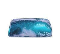 WOPQS Blue Ocean Wave Astuccio portapenne organizer per matite estetico multifunzione, Oro, Taglia unica, Organizer per borse