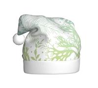WOPQS Cappello Di Natale Alghe Blu Verde Del Mare Per Adulto Peluche Forniture Per Il Partito Nuovo Anno Interessante Vestire Capp