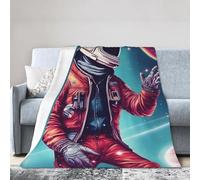 WOPQS Cool Man In Outer Space Galaxy Ultra-Soft Micro Fleece Blanket Warm Blanket Bed Sheet Sofa Bed Cover Home Rest Bedding