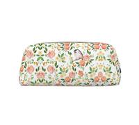 WOPQS Fiore e Uccello Matita Bag Box Organizer Astuccio Estetica Fornitura Multifunzionale Penna Caso, Argento, Taglia unica, Organizer per borse