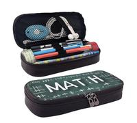 WOPQS Formule Forme Teoria Matematica Astuccio In Pelle Penna Cancelleria College Pouch Holder Box Organizer
