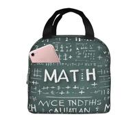 WOPQS Formule Forme Teoria Matematica Lunch Bag Handheld Bento Bag Adulti Lunch Box Ufficio Portatile Isolato A tenuta stagna