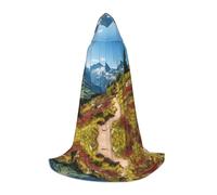 WOPQS Glacier National Park Mantello con cappuccio per adolescenti Carnevale Halloween Mago Costume