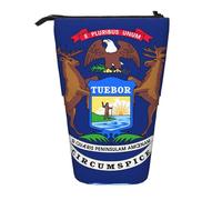 WOPQS Michigan State Flag - Astuccio verticale retrattile, per cancelleria e cancelleria