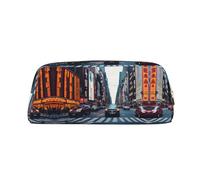 WOPQS New York City Pencil Bag Box Organizer Astuccio Astuccio Estetico Fornitura Multifunzionale Penna Caso, Oro, Taglia unica, Organizer per borse