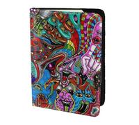 WOPQS Porta passaporto arte astratta 14 cm accessori da viaggio portadocumenti blocco organizer