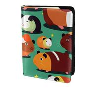 WOPQS Porta passaporto con porcellini d'India, 14 cm, accessori da viaggio, organizer per documenti