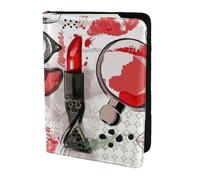 WOPQS Porta passaporto per cosmetici, profumi, arte artistica, 14 cm, accessori da viaggio, organizer per documenti