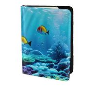 WOPQS Tranquil - Porta passaporto con paesaggio subacqueo, 14 cm, accessori da viaggio