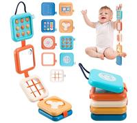 worahroe Montessori Baby Spielzeug Busy Board AB 1 Anno 8 in 1 Baby Motorikart Sensorik Toys Aereo Giocattolo da viaggio Bambini Ragazzi Ragazze 1 2 3 Anno