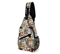 Word Dogs Cats Sling Bag Crossbody Backpack Travel Chest Daypack