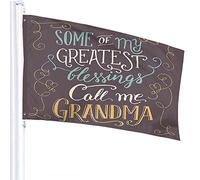 Word Flag 4x6 FT Lettering Some of My Greatest Blessings Call Me Grandma Love Bandiere per esterni Grandi Welcome Yard Banners Home Garden Yard Prato Decor