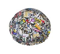 Word From Old Magazine Cuffia da impermeabile, Cuffia elastica per capelli da bagno Protezione ambientale Cuffia da bagno per capelli, Doppio strato impermeabile Cappello da da bagno