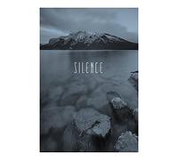 Word Lake Silence Steel - Poster da parete, 50 x 70 cm, motivo: comar, stampa artistica (senza cornice)