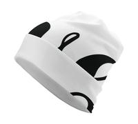 Word Love in Cursive Simple Line Adulto Cappello Pullover Berretto Morbido Confortevole Cappelli per Uomo Donna Bianco