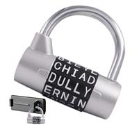 Word - Metal 6.4x6.3x3cm Portable Password Padlock with Letter Code Design | Heavy Duty Security Lock for Cabinet Drawer Fence Door Locker Luggage Chain Storage