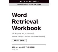 Word Retrieval Workbook for Adults with Aphasia: Speech Therapy Exercises for Stroke Recovery - Large Print