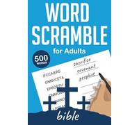 Word Scramble for Adults Bible edition, Large Print Word Puzzle Jumble book and Fun Word Anagram Games Activity challenge