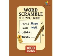 Word Scramble Puzzle Book for Adults and Seniors: 1800 Words, 20 Puzzles per Page | Easy to Read Large Print | 8.5x11 inches, 180 pages