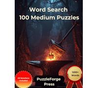 Word Search - 100 Medium Puzzles: Large Print for Adults and Seniors | Large Format | 1 Puzzle Per Page | Solutions Included | Over 1200 Words | ... for Focus, Daily Practice and Gift Ideas