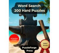 Word Search - 200 Hard Puzzles: Large Print for Adults and Seniors | 3000+ Words | 2 Puzzles Per Page | Solutions Included | Challenging Word Search and a Great Gift