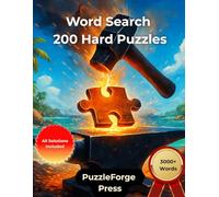 Word Search - 200 Hard Puzzles: Large Print for Adults and Seniors | 3000+ Words | 2 Puzzles Per Page | Solutions Included | Challenging Search Fun and a Great Gift