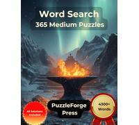 Word Search - 365 Medium Puzzles: Large Print for Adults and Seniors | 4300+ Words | 2 Puzzles Per Page | Solutions Included | Medium Word Search for Daily Concentration