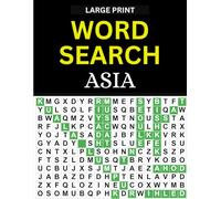 Word Search Asia Puzzle Book for Adults, Teens and Kids, 50 Relaxing Games for Stress Relief