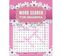 Word Search for Grandma: Large Print Word Search Puzzle Book for Seniors _ Pink Cover