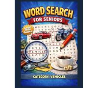 Word Search for Seniors - Category Vehicles: Cars Trains Planes and More