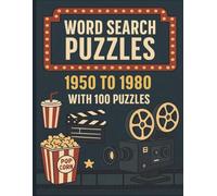 word search from the cinema of the 1950s,60s,70s,80s: Rediscover the CINEMA of the best years with this themed Puzzle