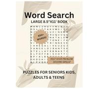 Word Search | Large 8.5"x11" Word Search, Word Find for Adults, Seniors, Kids, & Teens | Problem-Solving