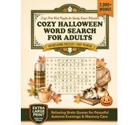 Word Search Large Print: Cozy Halloween Puzzle Book for Adults: Relaxing autumn themed brain games with 140 easy to read spooky activities for stress relief and quiet nights