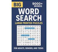 Word Search Puzzle: 9000+ Word Search Brain Puzzles Ultimate Challenge | Available with Solutions | 6 X 9 | Easy to Read, Print | Perfect Gift for ... Birthdays, Vacations, Travelling and Camping
