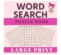 Word Search Puzzle Book, Large Print,: 100 giftable Puzzles, share the fun