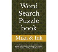 Word Search Puzzle book: Word searches with easy to read print about Movies, Sports, History and More | 6x9 inches, 110 pages | 50+ Puzzles.. Gift for Vacations, Holidays and No Screen times