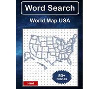 Word Search Puzzle : World Map USA (24 x 24 Hard) With more than 50 Fun Puzzles, 600 Words & Solutions: (Brain Games, For Sparking Memory, Focus, ... Training, Learning With Find Game)