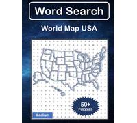 Word Search Puzzle : World Map USA (24 x 24 Medium) with more than 50 Fun Puzzles, 600 Words & Solutions: (Brain Games, For Sparking Memory, Focus, ... Training, Learning With Find Game)