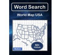 Word Search Puzzle : World Map USA (24 x 24 Medium) with more than 50 Fun Puzzles, 600 Words & Solutions: (Brain Games, For Sparking Memory, Focus, ... Training, Learning With Find Game)