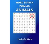 Word Search Puzzles Animals: Nine animal names in each game | 6X9 inches, 110 pages | 50+ Puzzles | Fun on vacation, or for spare time.