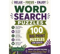 WORD SEARCH PUZZLES FOR ADULTS: Big Font Puzzles | Stress Relief | Improve Focus & Memory | Answer Included