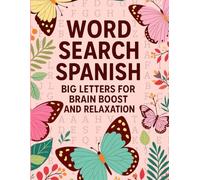 word search spanish: Big Letters for brain boost and relaxation